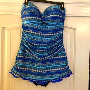 Colorful One piece swim dress